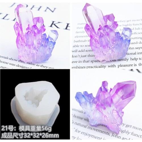 DIY Crystal Epoxy Resin Mold Ore Crystal Cluster Transparent Silicone Mold For Resin