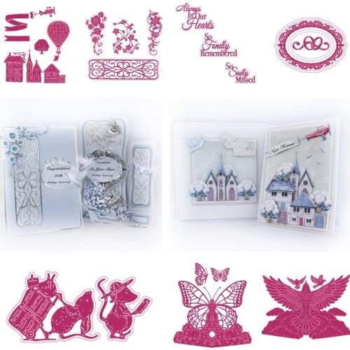 Metal Cutting Dies Soaring Dove And Butterfly 3D Card Shape Flower Alphabet Scrapbook Embossed Paper Cut Die New for 2021 Arrive