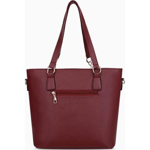 Fashion Six Pieces National Print PU Leather Handbag Flower Print Women Bags Set Composite Shoulder Bag High Quality