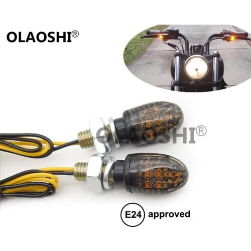 Motorbike Scooter E24 BuIlet Indicator Amber Blinker Lamp Motorbike Light Motorcycle Led Mini Turn Signal Light