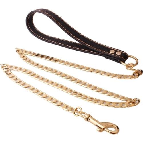 Stainless Steel Huge Pet Dog Chain Leash Walk The Dog Training Handle Pet Traction Outdoor Walking Training Cuba Dog NK Chain