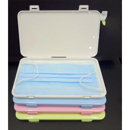 2020 New Face Mask Storage Box Portable Mask Packaging Box Dustproof Disposable Mask Storage Case Plastic Mask Storage Folder