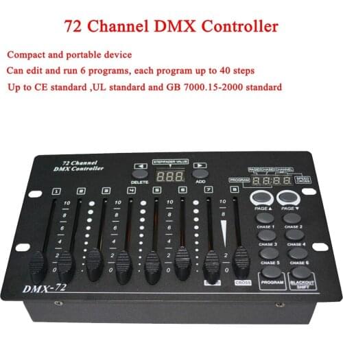 NEW 72 Channel DMX Controller Stage Lighting DJ equipment DMX Console For LED Par Moving Head Spotlights DJ Controller