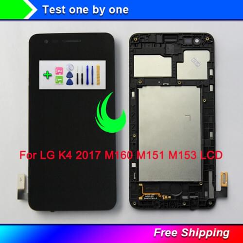 5"Original Display For LG K4 2017 M160 LCD Touch Screen Digitizer Assembly For LG K4 2017 Display M151 M153 M150 LCD with Frame
