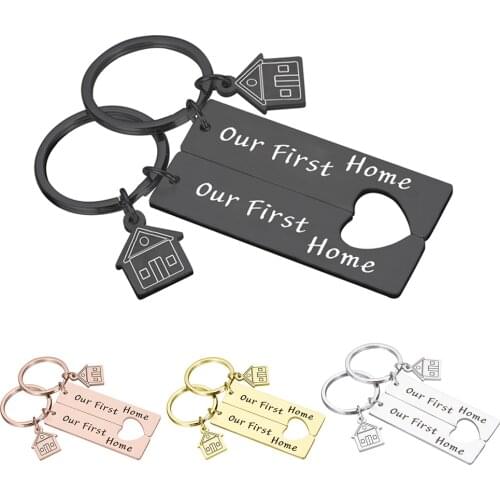 Family Keychain Our First Home Couples Key Chain For Husband Wife Anniversary Valentine Day Gift Boyfriend Girlfriend Love Gift