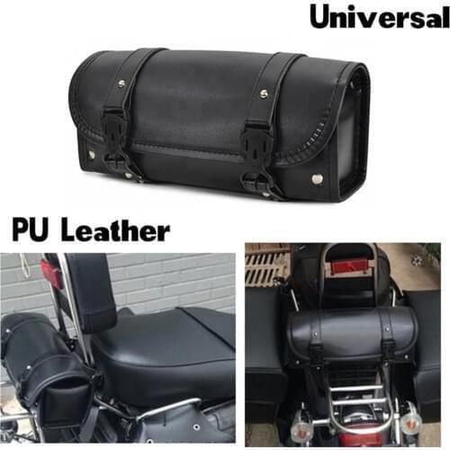 Storage Tool Bag Synthetic Leather Saddle Bag for Motorcycle Tool Bags Storage Tool Pouch Luggage Leather Bag Waterproof