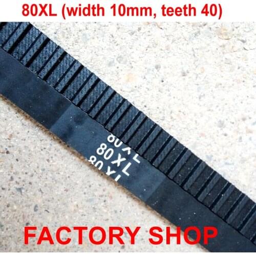 Inch trapezoid 10pcs XL Timing belt 80 XL teeth 40 width 10mm length 203.2mm neoprene rubber 80XL free shipping