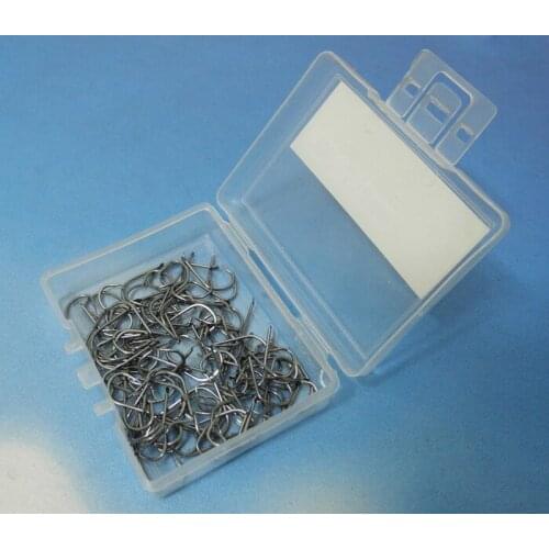High Quality 100 Pieces 8# Fish Hook Carbon Steel Barbed Hook Fishhook with Storage Box Fishing Tackle
