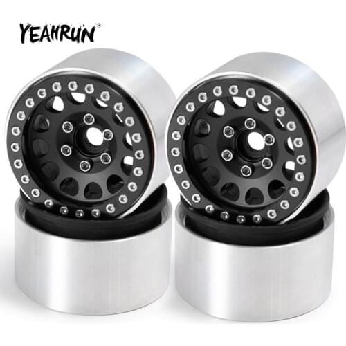 YEAHRUN 1/4PCS Aluminum Beadlock 1.9'' Wheels Rim HUbs 35mm Width for Axial SCX10 D90 Wraith TRX4 CC011/10 RC Crawler Car Parts