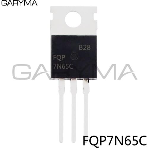 10pcs FQP7N65C 7N65 N-Channel MOSFET TO-220AB