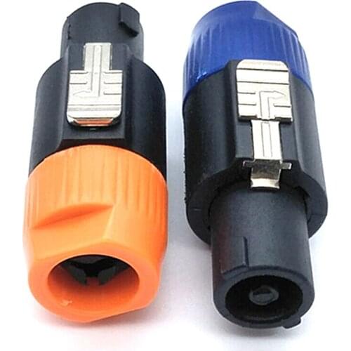 10Pcs/lot 4pins Speakon Connector NL4FC 4 Pins Plug Professional Audio Plug XLR Plugs