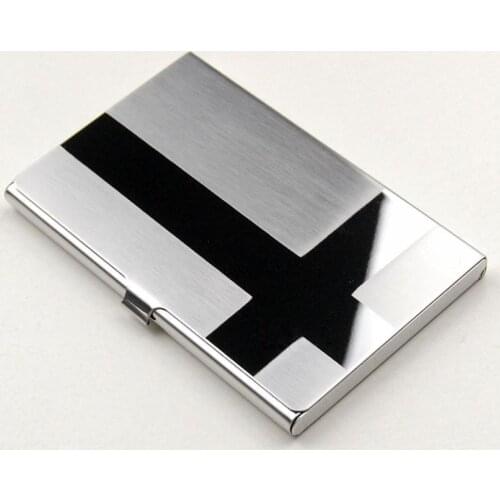 2019 Steel Silver Aluminium Business ID Name Credit Card Holder Cases Cover silver simple hot sale Free Shipping