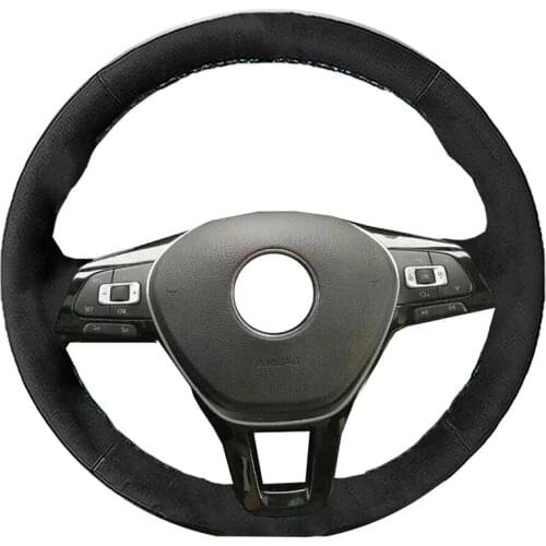 Alcantara Leather Suede Car Steering Wheel Cover for Volkswagen VW Golf 7 Mk7 New Polo Jetta Passat B8 Tiguan Sharan Touran
