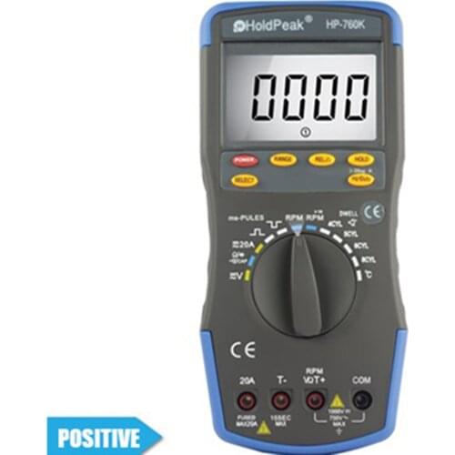 HP-760K Digital Car Analysis Detector Automatic Range Multimeter Speed Closed Angle Injection Pulse Width