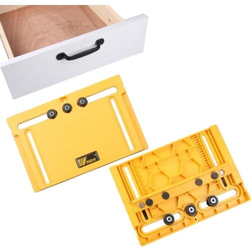 Woodworking Handle Hole Locator Door Handle Knob and Pull Installation Jig and Shelf Pin Jig Boring Hole 5/6mm Drill Guide Tool