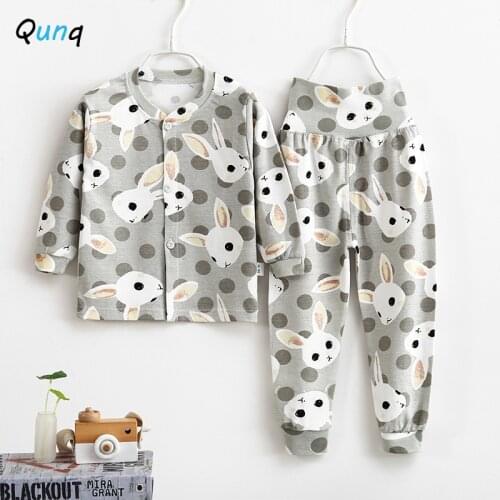 Children Pajamas Baby Clothing Set Kids Cartoon Animal Pattern Kids Sleepwear Spring Fall Cotton Boys Girls Nightwear Suits