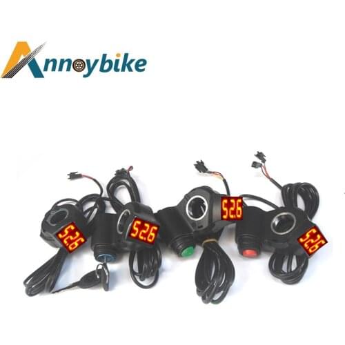 Electric Bike Battery Voltage Display 24V36V48V60V Show 3 speed Horn Power Lock Key Bicicleta Electrica Scooter Accessories