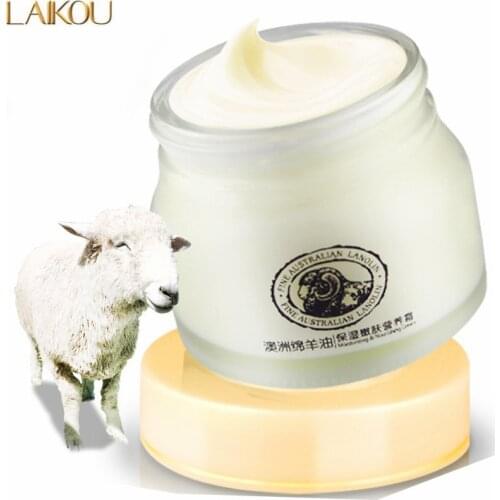 LAIKOU Lanolin Cream Sheep Placenta Cream Contains Hyaluronic acid Aloe Vera Lanolin Curacao Sheep Day Cream Skin Care Product