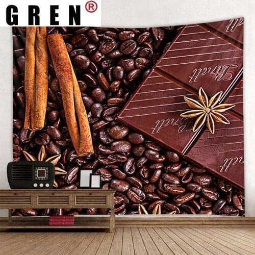 GREN Tapestry Chocolate Wall Rugs Wall Hanging Covering Fabric Mural Background Cloth Towel Beach Fabric Blanket Living Home Dec