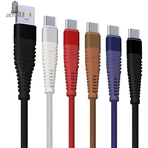 USB Type C Cable for Samsung Galaxy S9 S8 Fast Charging Data Cable for Huawei Mate 20 Pro Xiaomi Mi8 USB Type-C wholesale 100pcs