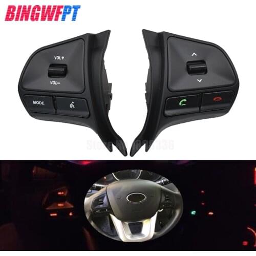 New Steering wheel audio volume music control button with backlight for KIA K2 new RIO K2 switch Bluetooth telephone sound