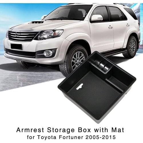 Armrest Storage Box for Toyota Fortuner 2005 2006 2007 2008 2009 2010 2011 2012 2013 2014 Central Console Glove Tray
