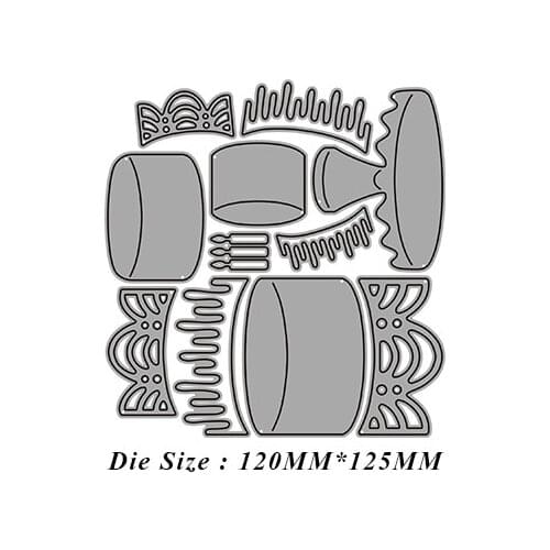 JMCRAFT Metal Cutting Dies Birthday Cake Background Card Scrapbooking Stencil Cut Die DIY Card Crafts Handmade