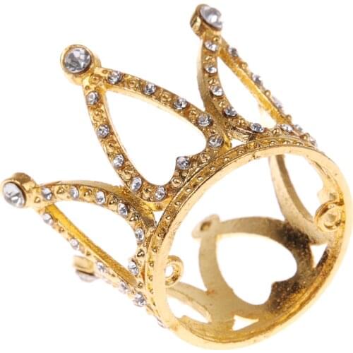 Mini Crown Princess Topper Crystal Pearl Tiara Children Hair Ornaments For Wedding Birthday Party Cake Decorating Tools