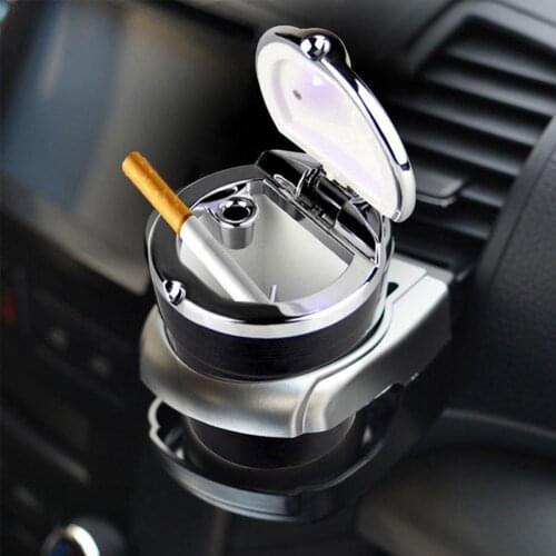 Mini Portable Car Auto Travel LED Light Ashtray Cigarettes Ash Storage Holder Cup