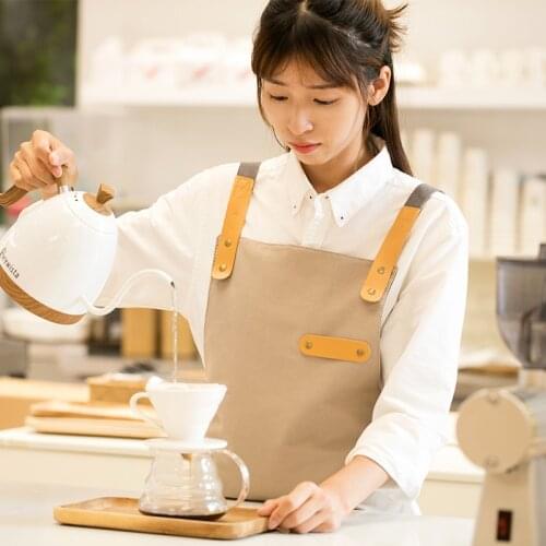 Korean fashion barista apron waterproof anti-fouling men and women smock roast coffee shop office uniforms aprons