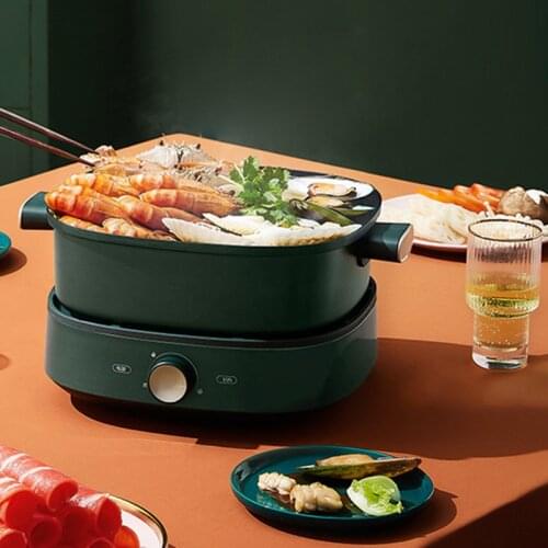 220V 4L Electric Hot Pot Split Type Non-Stick Multi Cooker Household Frying Pan Pot Cooking Machine