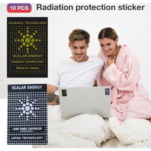 10pcs EMP Scalar Energy Phone Sticker Anti Radiation Chip Shield Keep Health Anti EMR EMF Protection Block Stop 5G Radiation