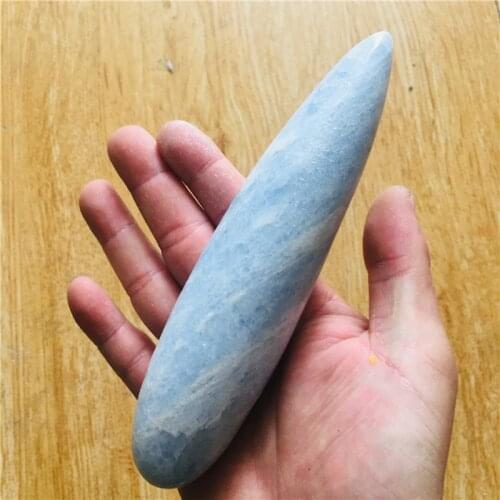 Natural quartz kyanite crystal massage stick massage stone point massager