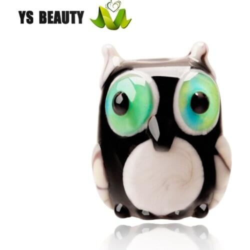 New owl beads rope glass jewelry with bead source factory custom beads cartoon series accessories accessories beads
