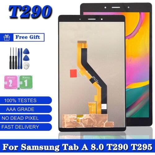 Original For Samsung Tab A 8.0 2019 SM-T290 SM-T295 T290 T295 LCD Display Touch Screen Digitizer Glass Panel Assembly with Frame