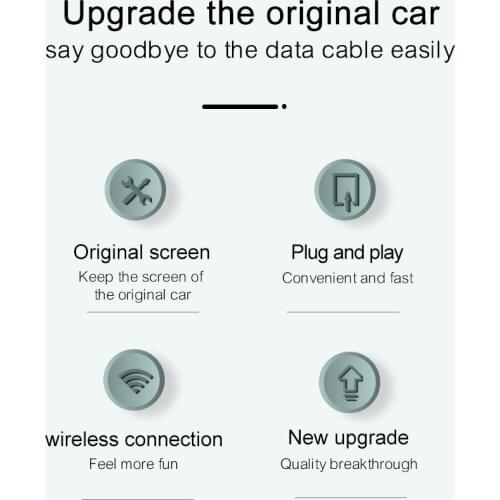 Connection For Mazda 3/CX5/Atanza For Skoda Octavia For Peugeot 3008/4008/308 Wired To Wireless Carplay Adapter Plug and Play