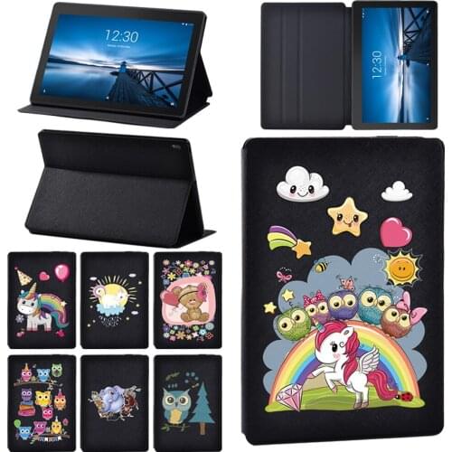 Tablet Stand Cover Case for Lenovo Tab E10 10.1"/Tab M10 10.1"/Tab M10 FHD Plus 10.3" TB-X606F PU Leather Protective Case