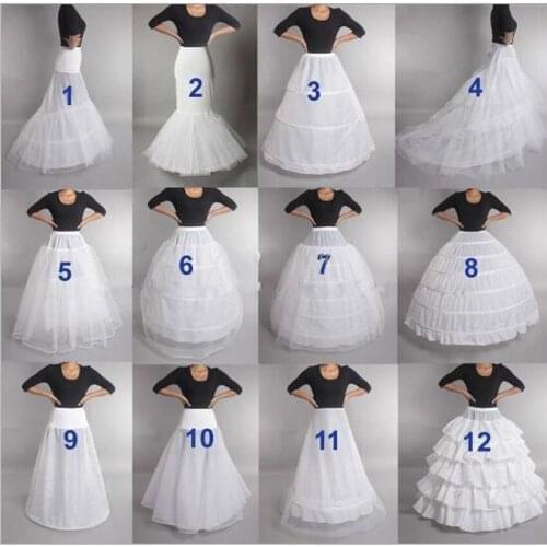 Petticoat for Wedding Dress A line Ball Gown or Mermaid Style White Color A8012