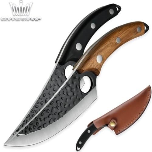 Grandsharp 6 Inch Chef Knife Stainless Steel Butcher Boning Knife with Solid Wood Handle Kitchen Tool Dropshipping New Arrival