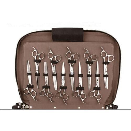 Scissors Bag Professional Scissors Carrying Case Scissor Show Case /Leather Pouch (hold 60 pcs scissors)