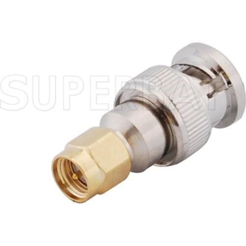 Superbat 5 pcs SMA-BNC Adapter SMA Maleto BNC Plug Straight RF Coaxial Connector