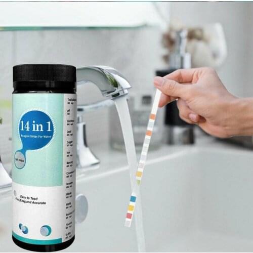 14 In 1 Test Paper Water Chlorine PH Value Alkalinity Hardness Test Strips Swimming Pool Drinking Water Quality Test Kit