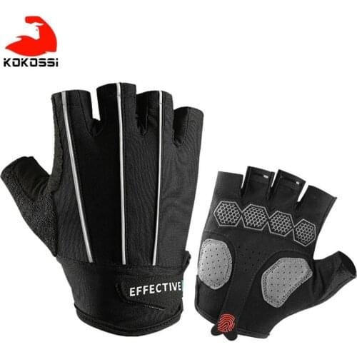 KoKossi Bike Sports Gloves Men Half Finger Cycling Gloves -Slip -sweat Gel Bicycle Riding Glove Shock MTB Anti-shock Sport Glove