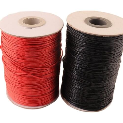 1mm Wax beading cord red/black Necklace Rope Leather Thread DIY Handicraft Tool For Jewelry Bracelet Making Crafts Accessories