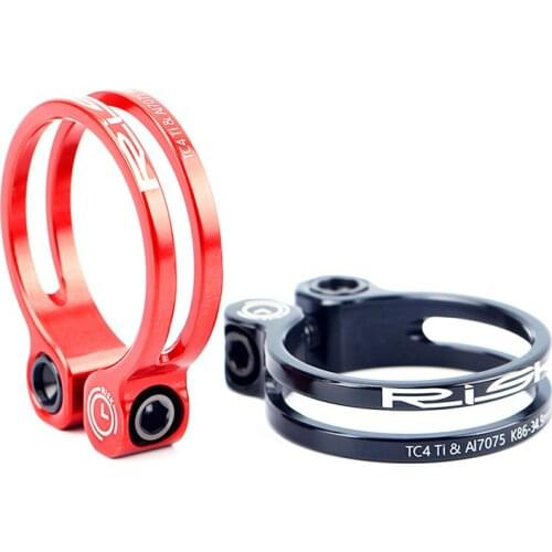 K86 Mountain Road Bike Aluminum Alloy Titanium Screw Lock Seat Tube Clamp Seatpost Clip 31.8mm/34.9mm Seatpost Clamp New Arrival