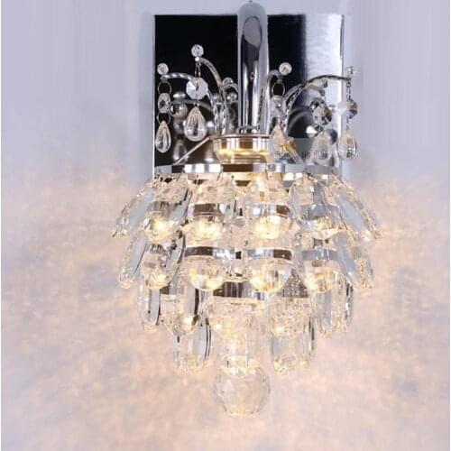 1 pcs Bedside Led Bar Crystal Lamp LED Wall Light For Home Living Room Bedroom New Single Aisle Simple Modern Crystal Wall Lamp