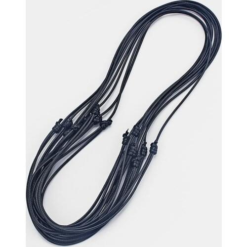 10pcs 1MM Diameter Waxed Nylon Cord Leather Handmade Adjustable Braided Rope Bracelets&Necklace Charms Findings