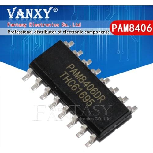 5pcs PAM8406 SOP16 PAM8406DR SOP-16 Stereo Audio Amplifier Chip Patch