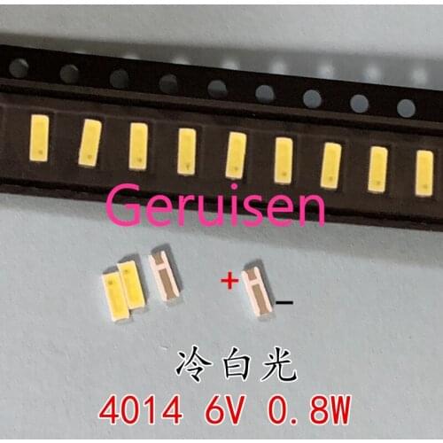 50PCS PCT 4020 4014 SMD LED Beads Cold white 1W 6V 150mA For TV/LCD Backlight LED Backlight High Power LED 4020