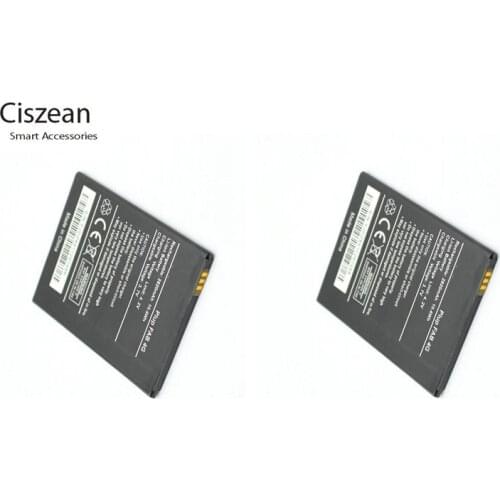 Ciszean 2x 3.7V 2820 mAh Replacement Plub Fab 4G Battery For Wiko PLUB FAB4G Batterie Bateria Baterij Cell Phone Batteries